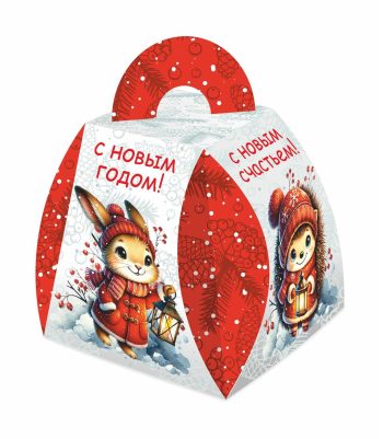 Коробка новогодняя подарочная Новогодний фонарик, 120х120х115 (+32) мм — изображение 6